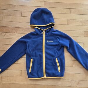 Columbia Kids Blue Hoodie with Yellow Accents